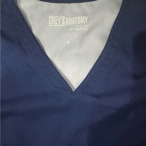 Grey's Anatomy Navy blue. scrub top. Size large (L)